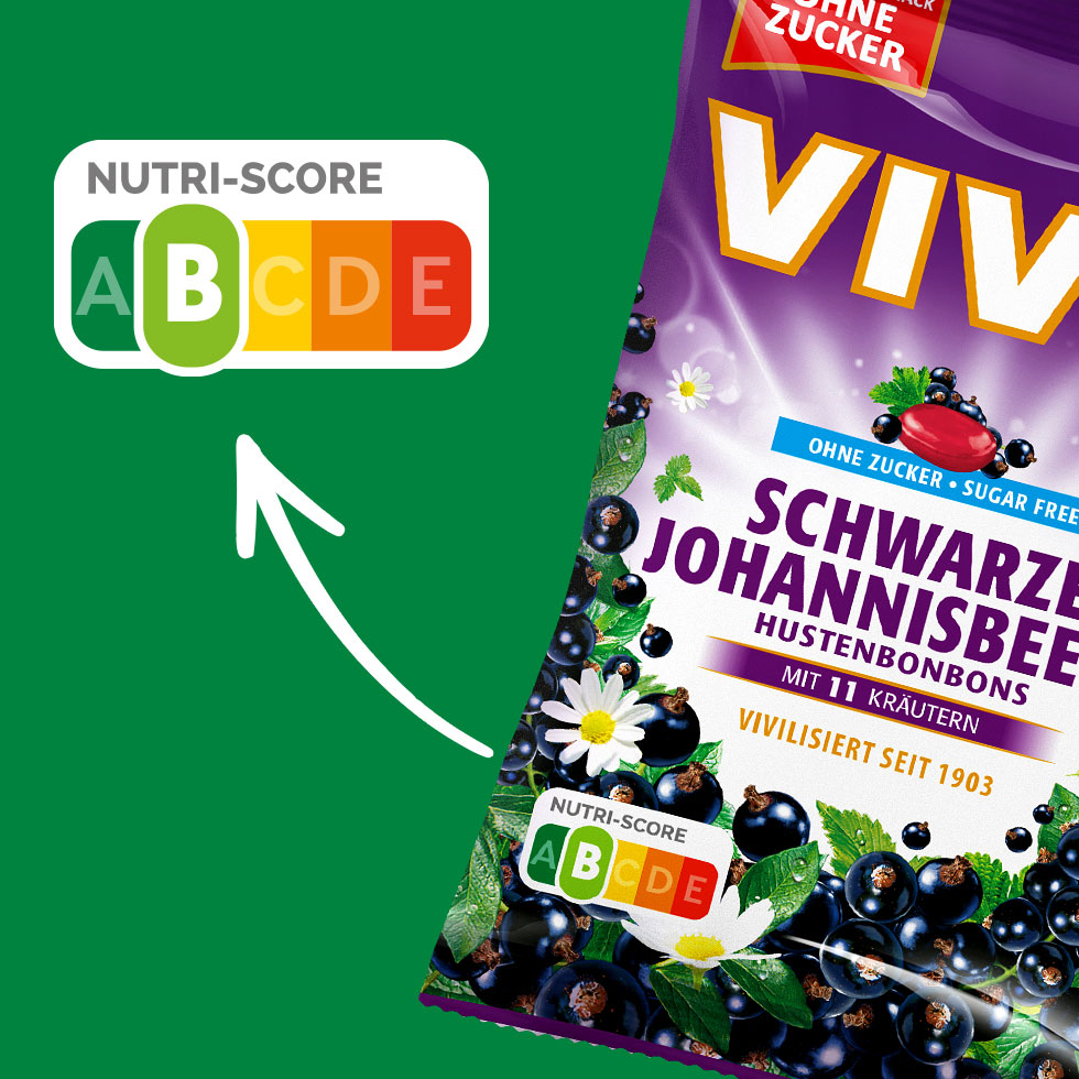 VIVIL Schwarze Johannisbeere Hustenbonbons ohne Zucker | 120g VIVIL Schwarze Johannisbeere Hustenbonbons ohne Zucker | 120g