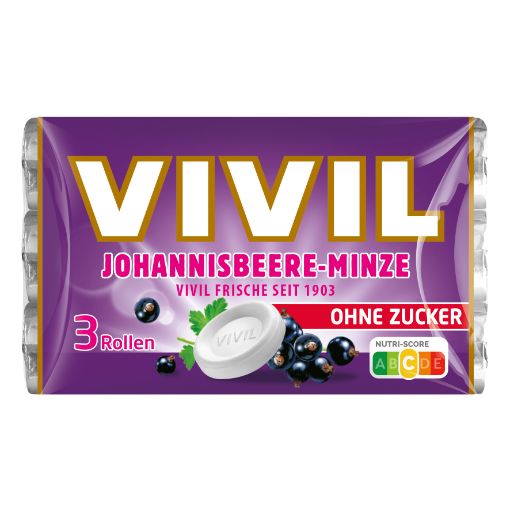 VIVIL Johannisbeere-Minze Pastillen ohne Zucker | 3er Pack VIVIL Johannisbeere-Minze Pastillen ohne Zucker | 3er Pack