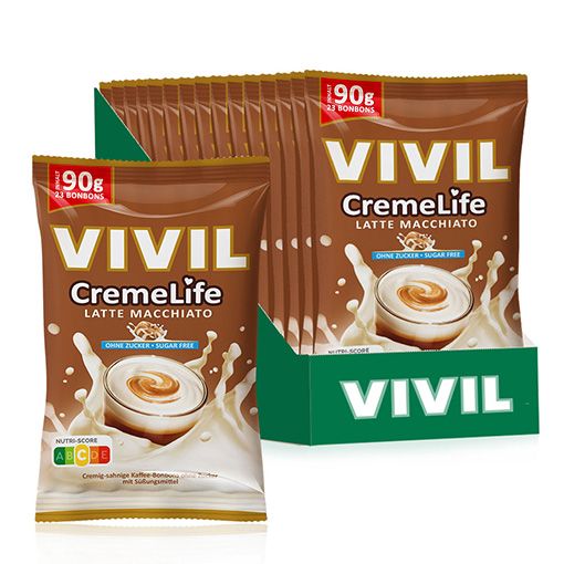 VIVIL Creme Life Latte Macchiato Bonbonverpackung VIVIL Creme Life Latte Macchiato Bonbonverpackung