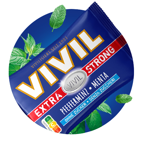 Navigation_Extra Strong Pfefferminz Bonbonbeutel Extra Strong Pastille Pfefferminz mit Eis