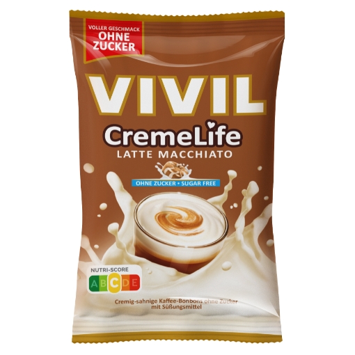 VIVIL Creme Life Latte Macchiato Sahnebonbons ohne Zucker | 90g