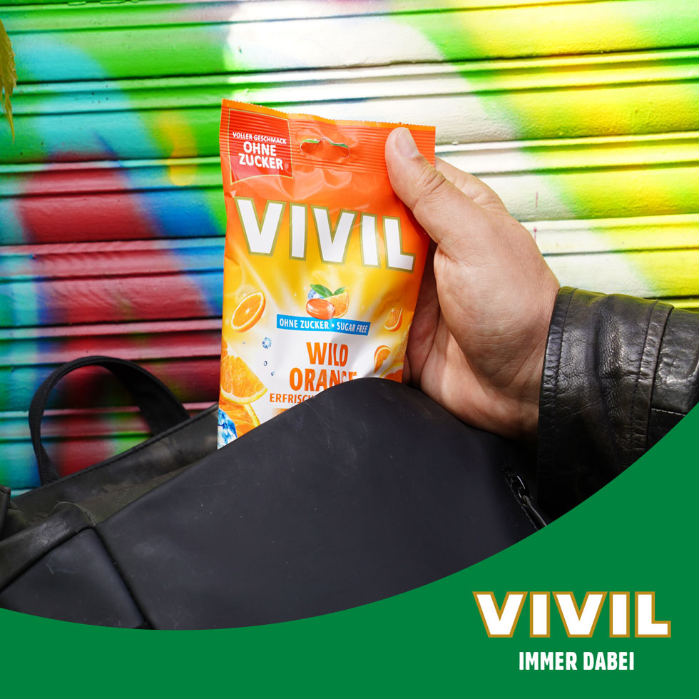 VIVIL Wild Orange Erfrischungsbonbons ohne Zucker | 120g VIVIL Wild Orange Erfrischungsbonbons ohne Zucker | 120g