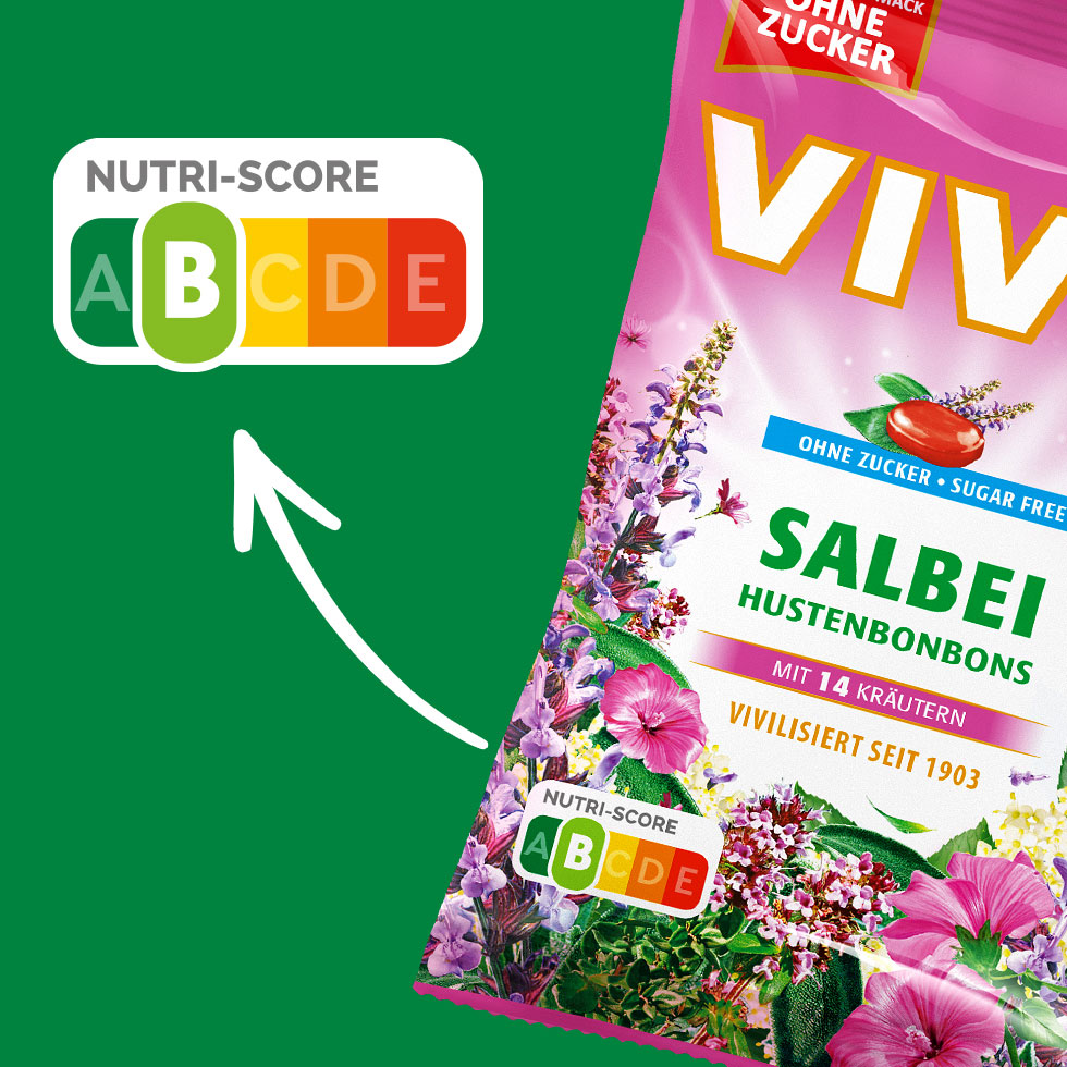 VIVIL Salbei Hustenbonbons ohne Zucker | 15 Beutel