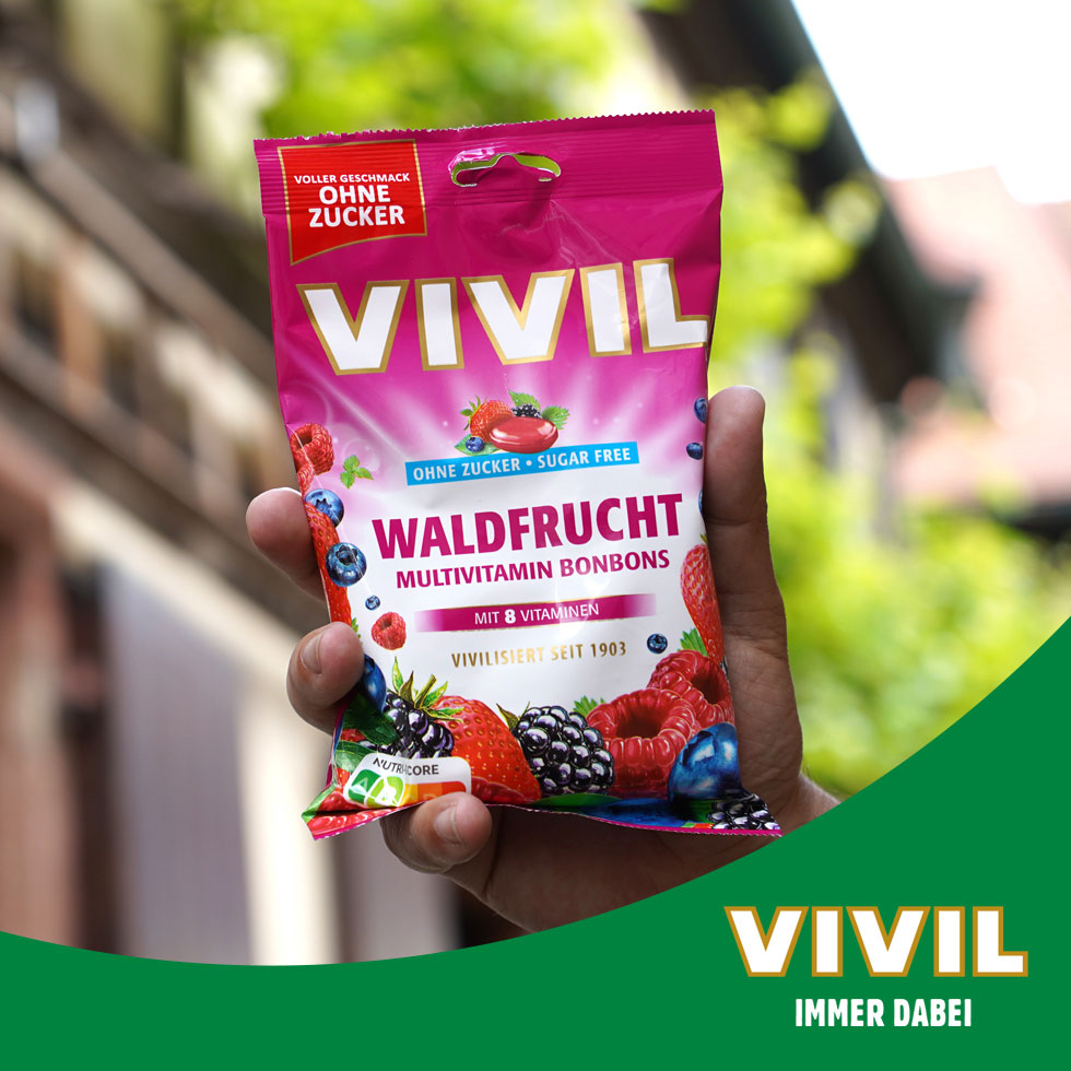 VIVIL Waldfrucht Multivitaminbonbons ohne Zucker | 120g VIVIL Waldfrucht Multivitaminbonbons ohne Zucker | 120g