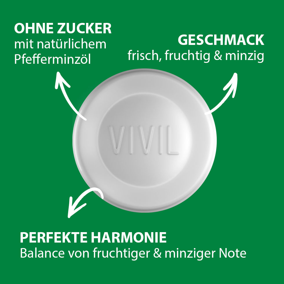 VIVIL Limette-Minze Pastillen ohne Zucker | 3er Pack VIVIL Limette-Minze Pastillen ohne Zucker | 3er Pack