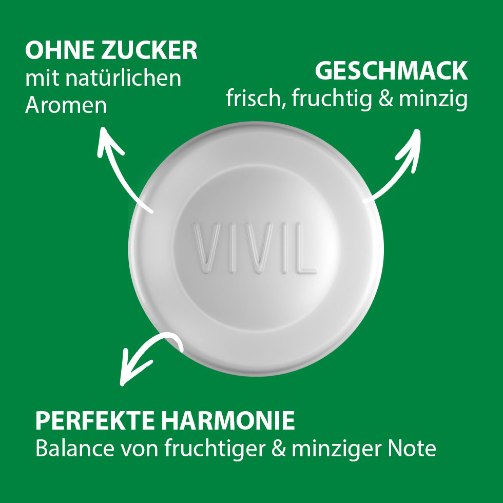 VIVIL Johannisbeere-Minze Pastillen ohne Zucker | 3er Pack VIVIL Johannisbeere-Minze Pastillen ohne Zucker | 3er Pack