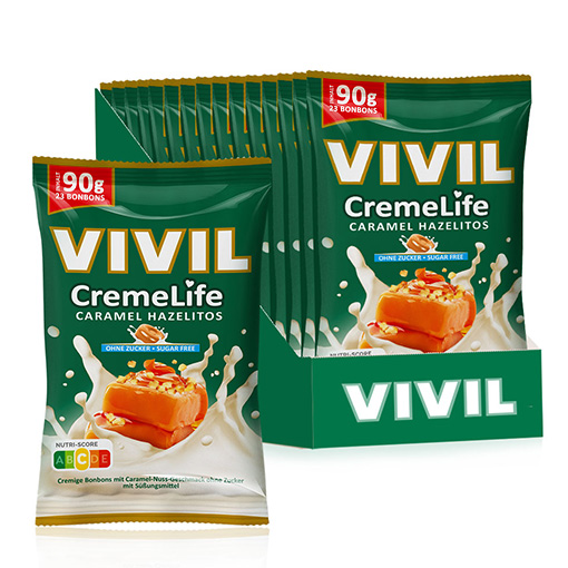VIVIL Creme Life Hazelitos Bonbonverpackung VIVIL Creme Life Hazelitos Bonbonverpackung