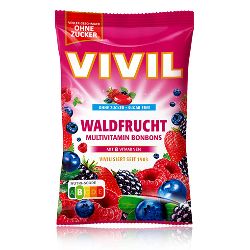 VIVIL Waldfrucht Multivitaminbonbons ohne Zucker | 120g VIVIL Waldfrucht Multivitaminbonbons ohne Zucker | 120g