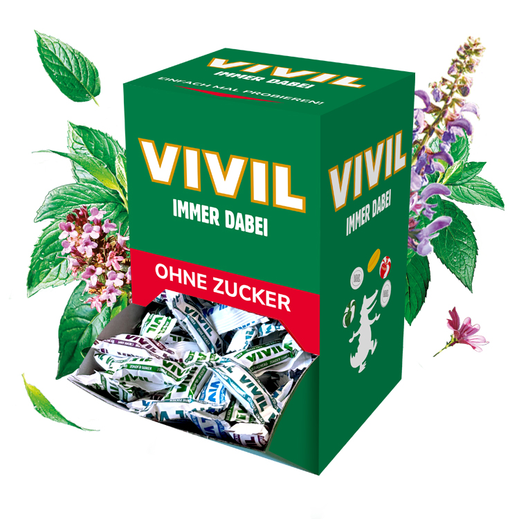 VIVIL Hals-/ Hustenbonbons ohne Zucker | Mischbox