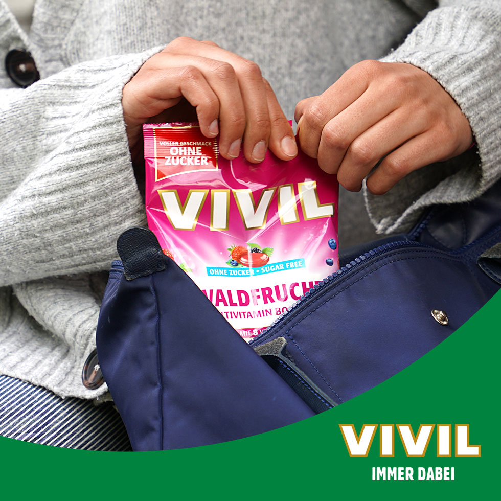 VIVIL Waldfrucht Multivitaminbonbons ohne Zucker | 120g VIVIL Waldfrucht Multivitaminbonbons ohne Zucker | 120g