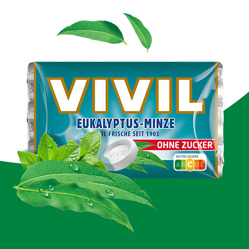 VIVIL Eukalyptus-Minze Pastille ohne Zucker | 3er Pack VIVIL Eukalyptus-Minze Pastille ohne Zucker | 3er Pack