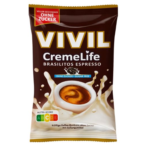 VIVIL Creme Life Brasilitos Espresso Sahnebonbons ohne Zucker | 90g